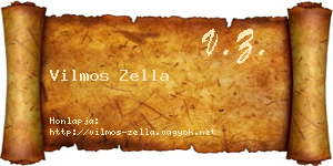 Vilmos Zella névjegykártya